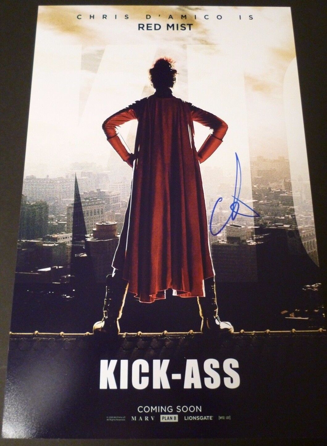 CHRISTOPHER MINTZ-PLASSE Hand-Signed RED MIST - KICK-ASS