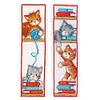 Cat DIY Bookmark Embroidery Ecological Cotton 14CT Counted Cross Stitch Set