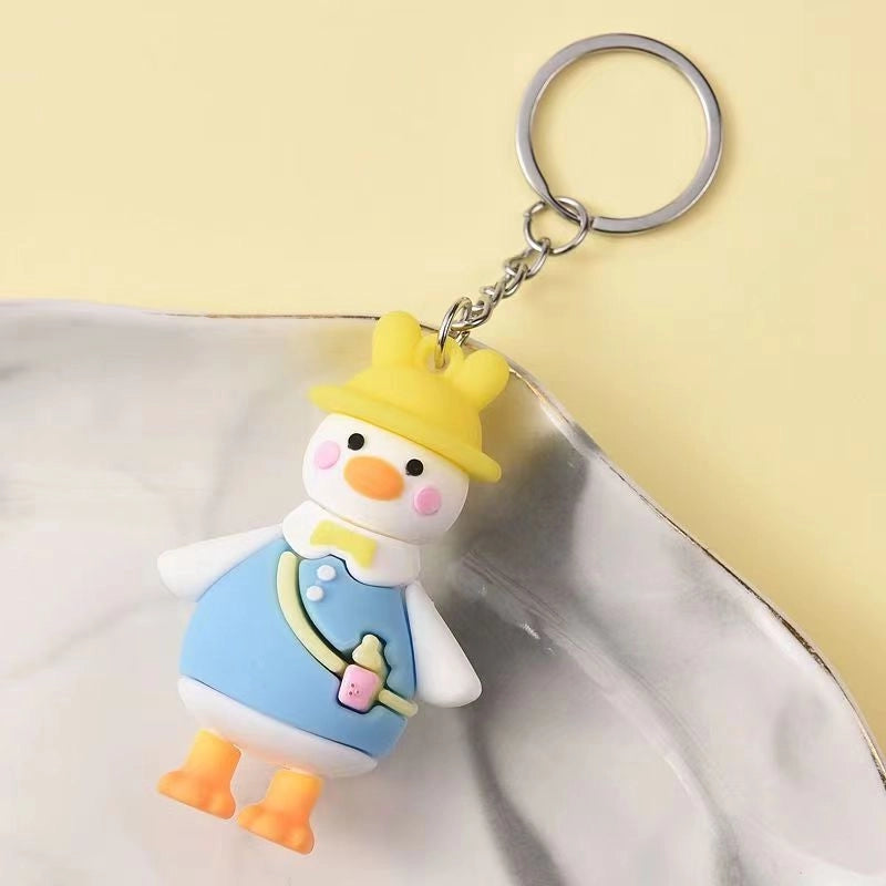Children’s Small Gift Crooked Duck Keychain Schoolbag Pendant Kindergarten Class Prize Promotion Activity Gift