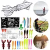 Fishing Lures Kit with Jig Heads Hooks Soft Worm Bait Lures for Bass Pike Crank