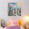 Colorful Houses-14CT Stamped Cross Stitch 40*40cm/15.75*15.75in tapestrymarket