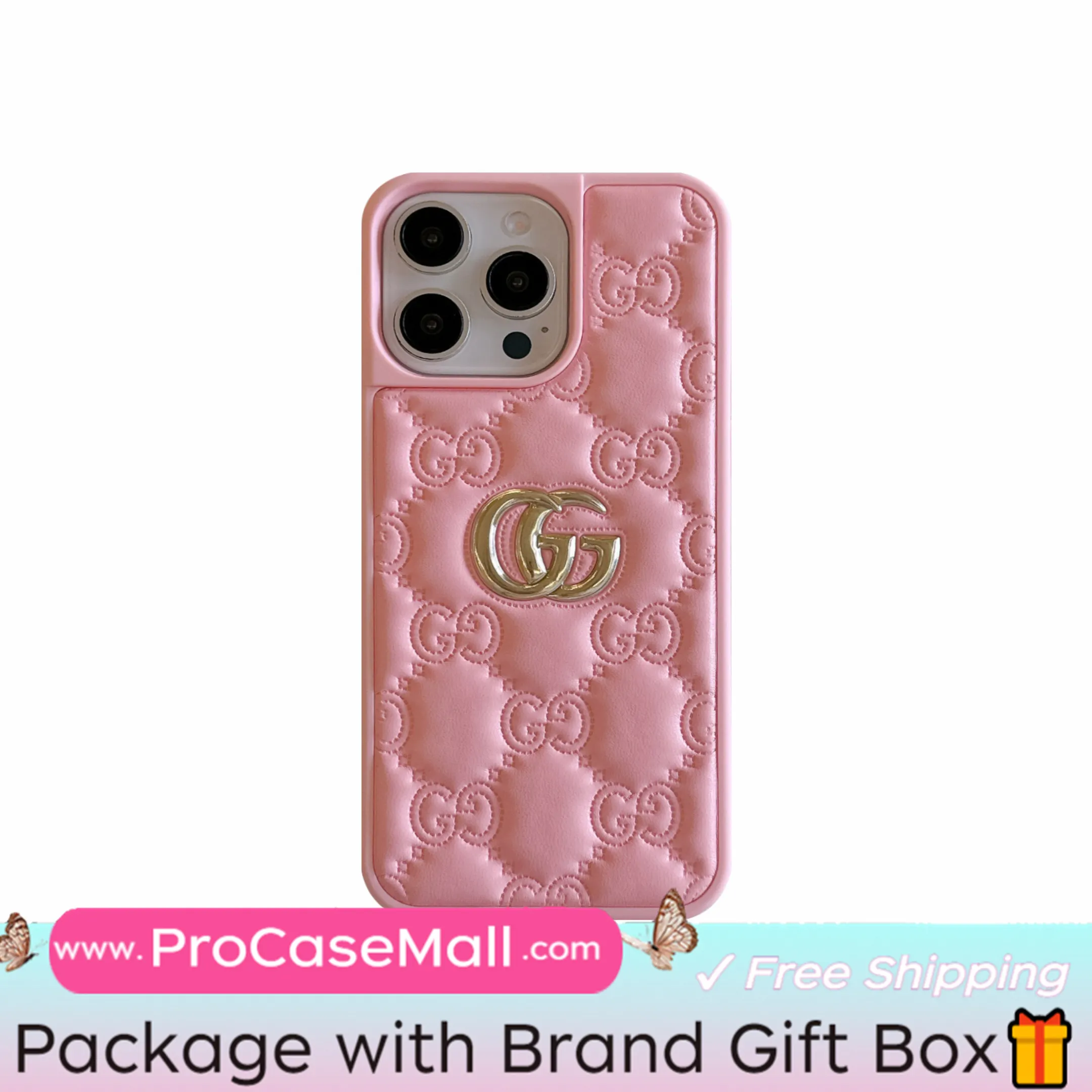 Gucci Embossed Lambskin Ophidia GG Luxury Apple iPhone Case