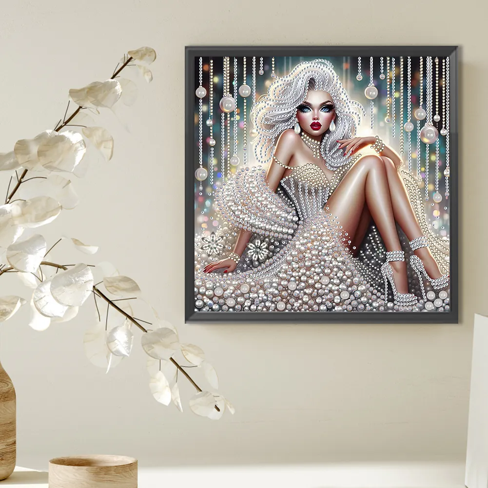 Diamond Painting - Partial Special Shaped Drill - Beauty(Canvas|30*30cm)