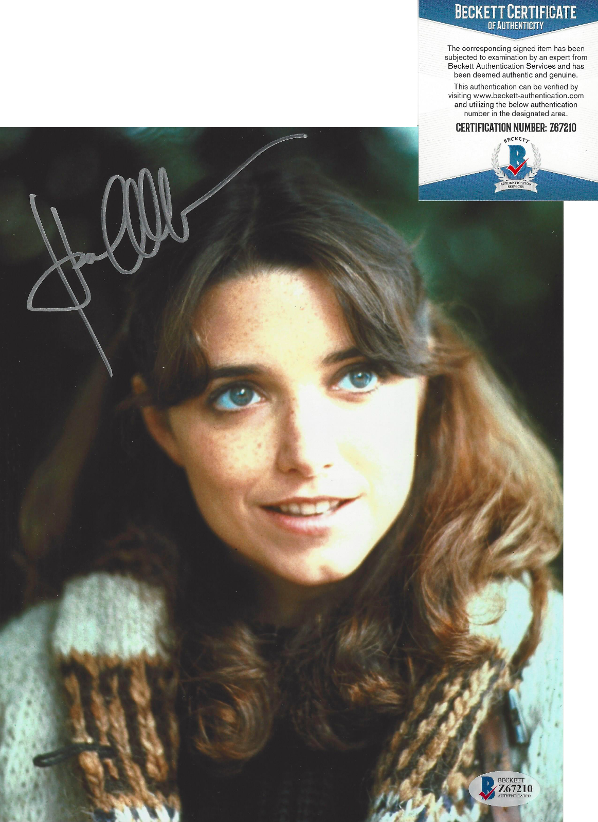 KAREN ALLEN SIGNED 'INDIANA JONES' 8x10 MOVIE Photo Poster painting N ACTRESS BECKETT COA BAS