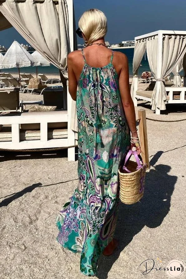 Aqua Black Silk Designer Maxi Dress