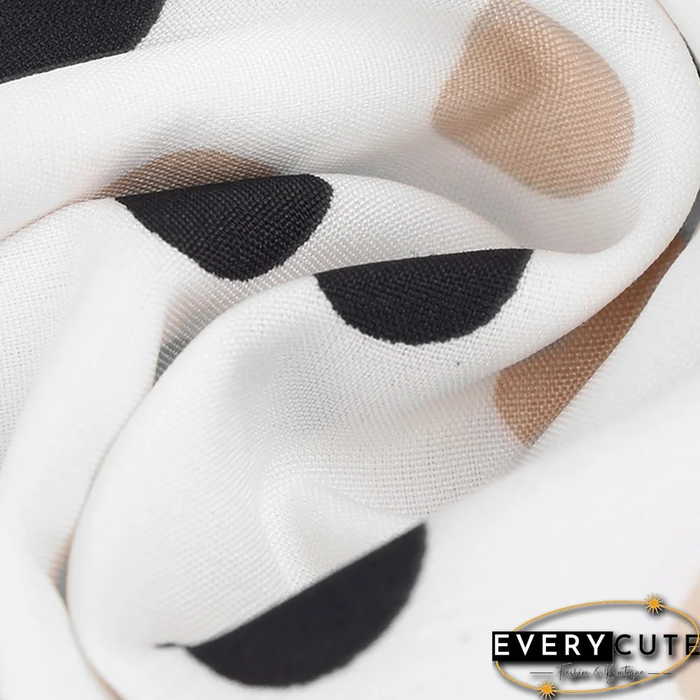 White Polka Dot Sleeveless Maxi Dress