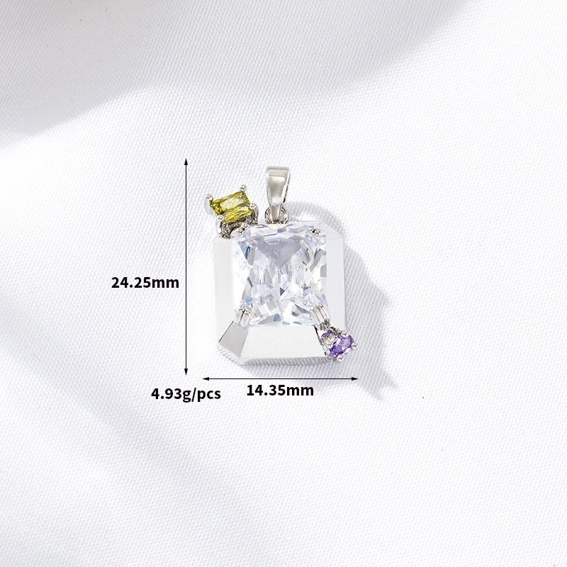 Lady Square Copper Plating Charms