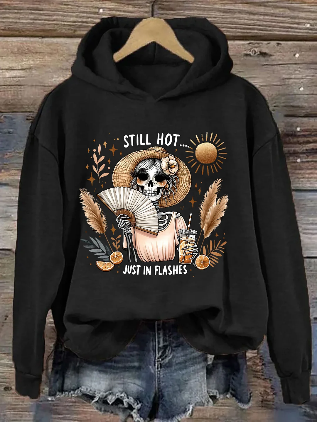 Funny Menopause Skeleton Hoodie