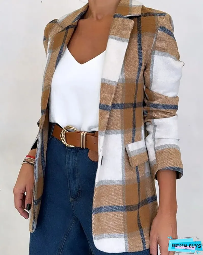 Women's Autumn Simple Comfort Casual Fashion Tailored Collar Coats