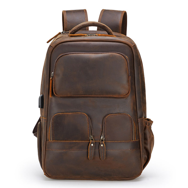 Front Display of Leather Backpack