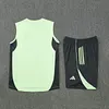 2025/2026 Real Madrid Pre-Match Training Light Green Vest+Shorts Football1:1 Thai Quality