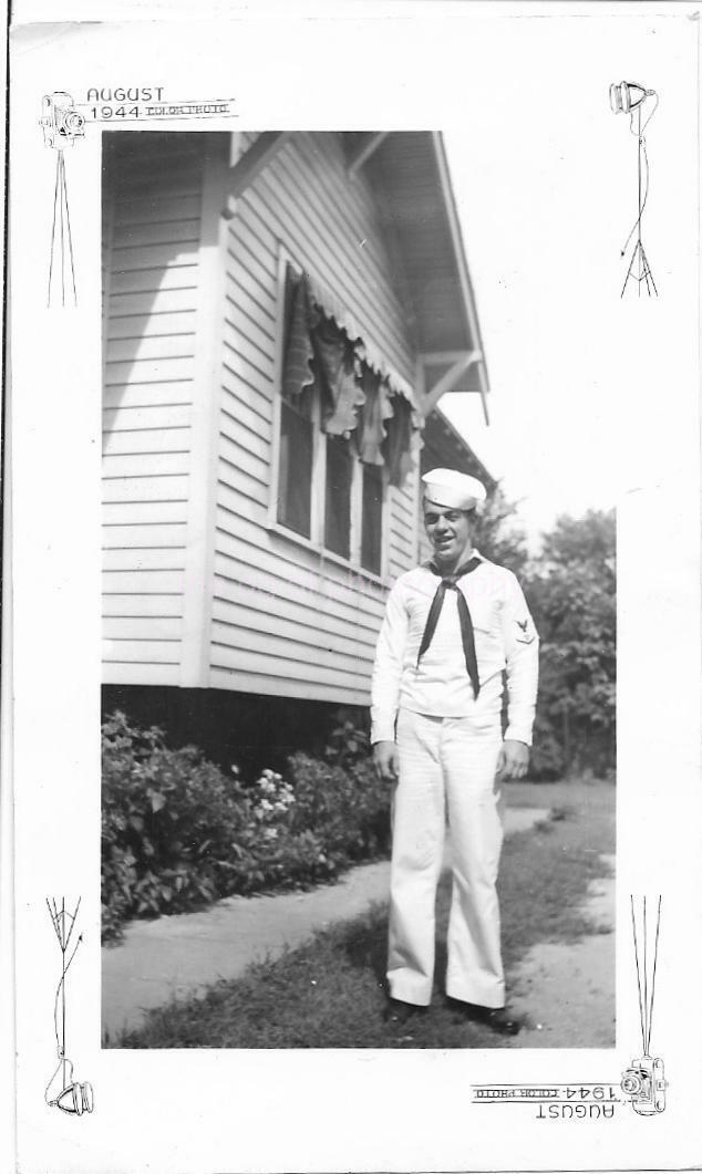 SAILOR MAN Vintage FOUND Photo Poster paintingGRAPH bw MILITARY Original Snapshot 04 38 Z