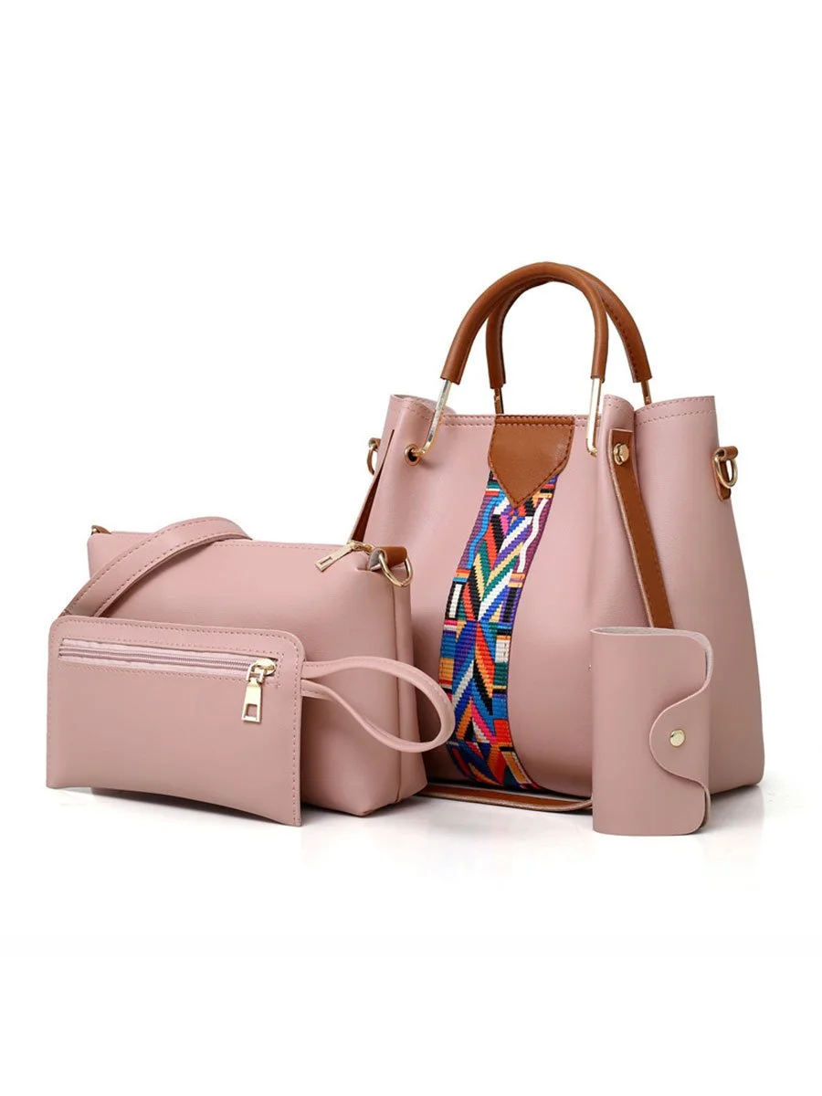 Fashion Handbags 4 Pcs Set Female Large Capacity Composite Bag