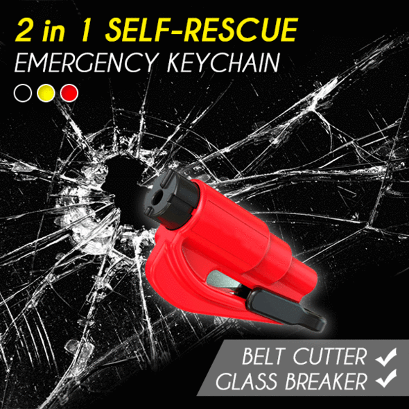 2 in 1 Self-rescue Emergency Keychain