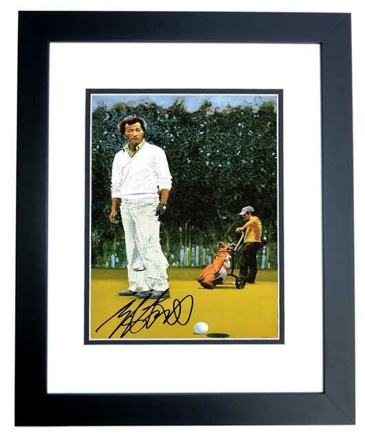 Isao Aoki Signed - Autographed Japanese Golf 8x10 inch Photo Poster painting - FRAMED