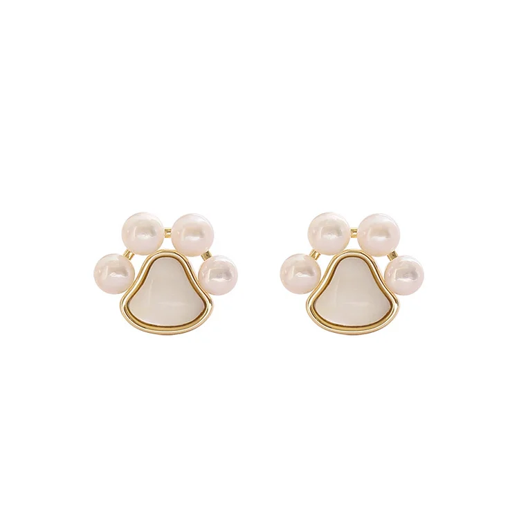 Cat Claw Pearl Earrings For Woman
