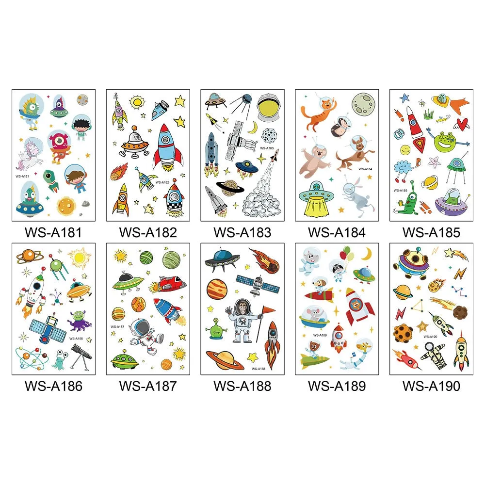 10-20pcs/set Colorful Halloween Skull Head Temporary Tattoo Sticker Child Adult Body Art Water Transfer Fake Tattoo for Face