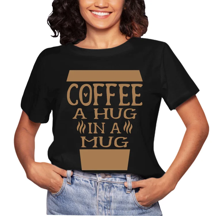 Unisex Tie Dye Shirt Coffee a hug in a Women and Men T-shirt Top - Heather Prints Shirts