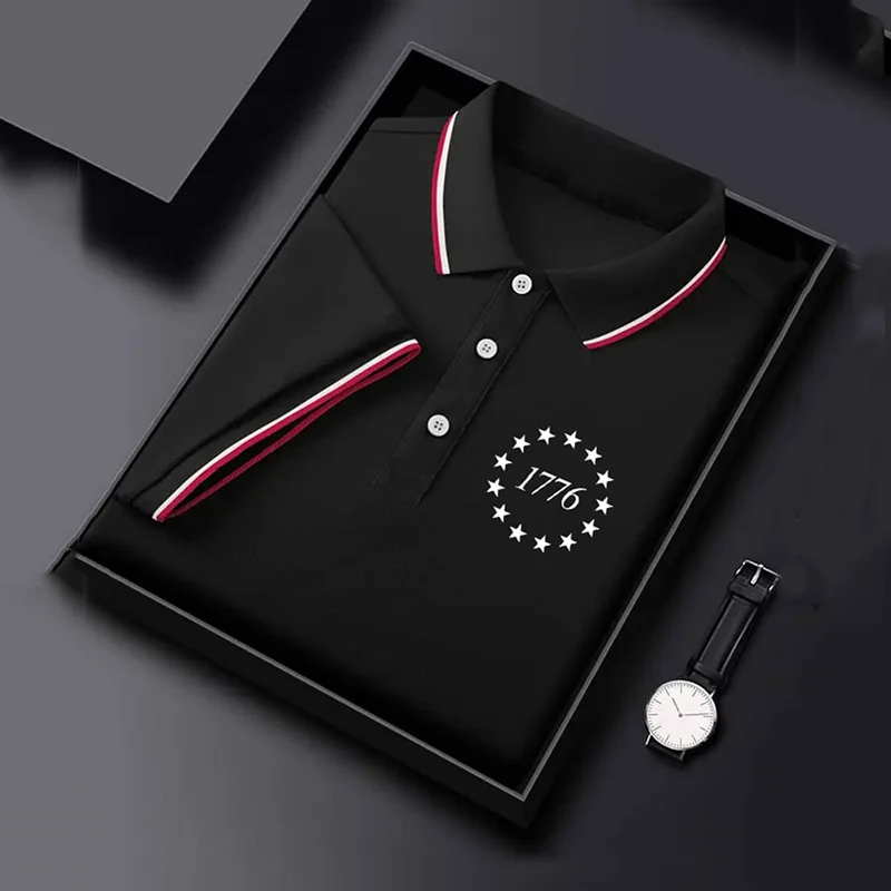 Men's 1776 Independence Day Printed Polo Shirt