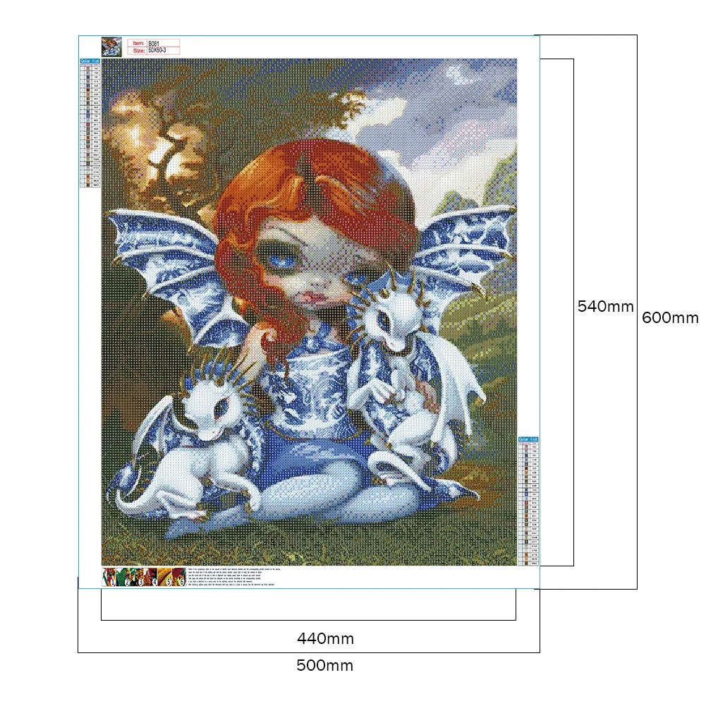 5D Resin Diamond Painting DIY big eye doll Full Round Mosaic Kit(B081)