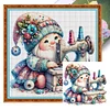 Sewing Machine Gnome-18CT Stamped Cross Stitch 30*30cm/11.81*11.81in