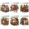6PCS DIY Diamond Art Greeting Cards Xmas Atmosphere Congratulations Cards & Gift