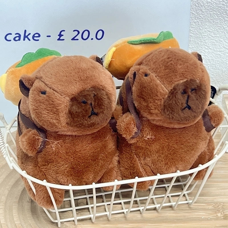 Cute Animal Fruit Capybara Plush Valentine’S Day Unisex Keychain