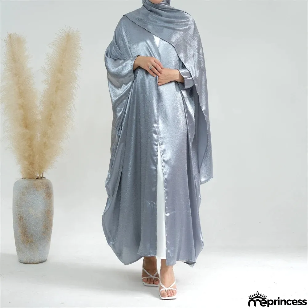 Women's Arabian V-Neck Polyester Full Sleeve Solid Pattern Abaya
