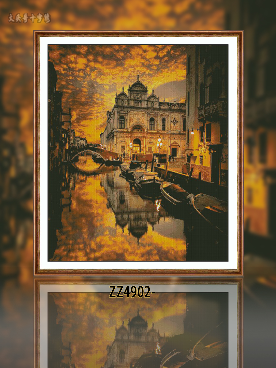 [ZZ4902-Venice at dusk]  Painting Fairy Cross Stitch