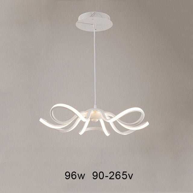 Modern Flower LED Pendant Lights Kitchen Acrylic+Metal Suspension Hanging Ceiling Lamp For Dinning Room Lamparas Colgantes