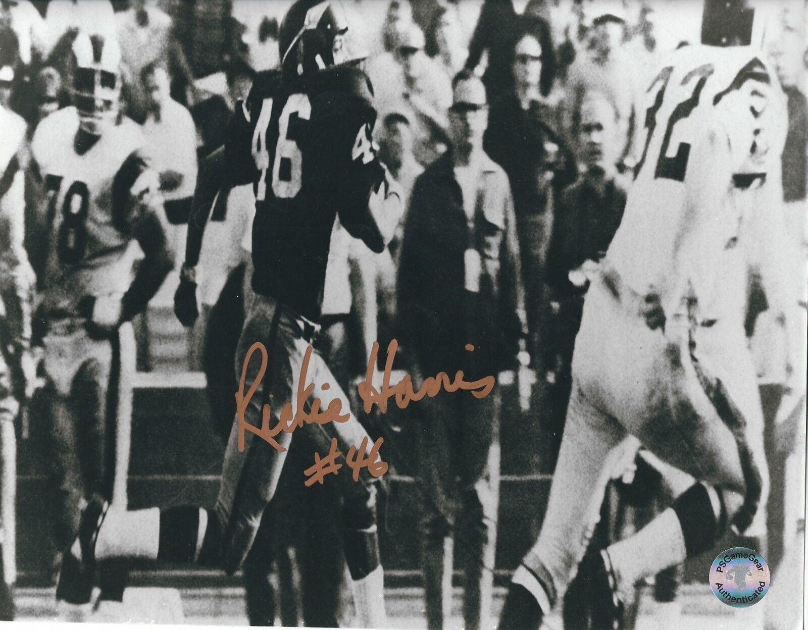 Signed 8x10 RICKIE HARRIS Washington Redskins Autographed Photo Poster painting - w/COA