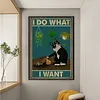 (Multi-Style) Black Cat-11CT Stamped Cross Stitch 40*60cm/15.75*23.62in (Big Size)