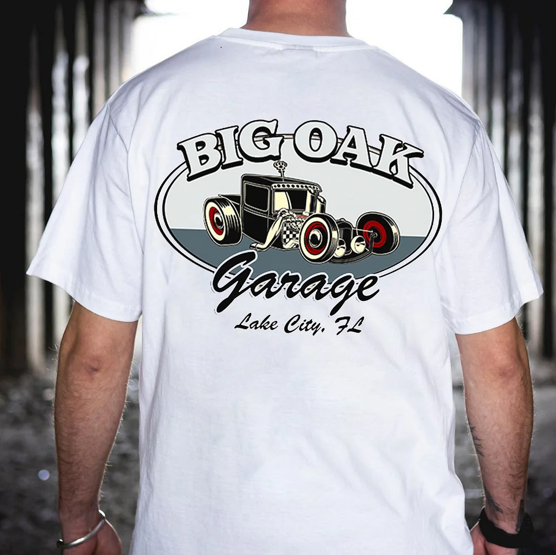BIG OAK GARAGE Classic Car Print Men's T-shirt