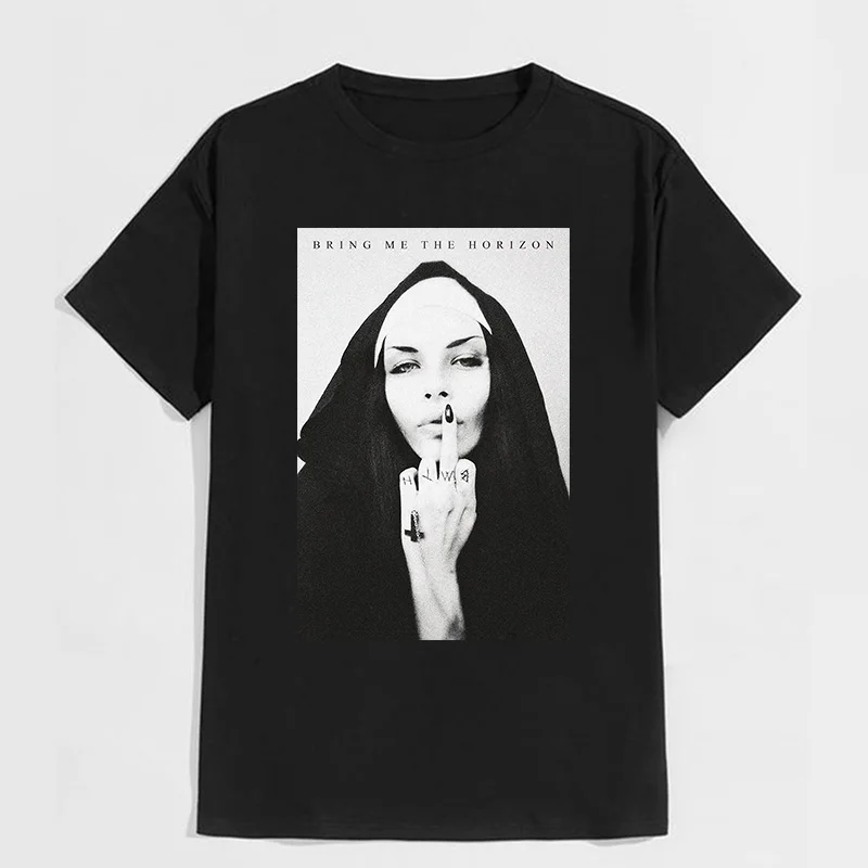 BEING ME THE HORIZON Bad Nun Black Print T-Shirt