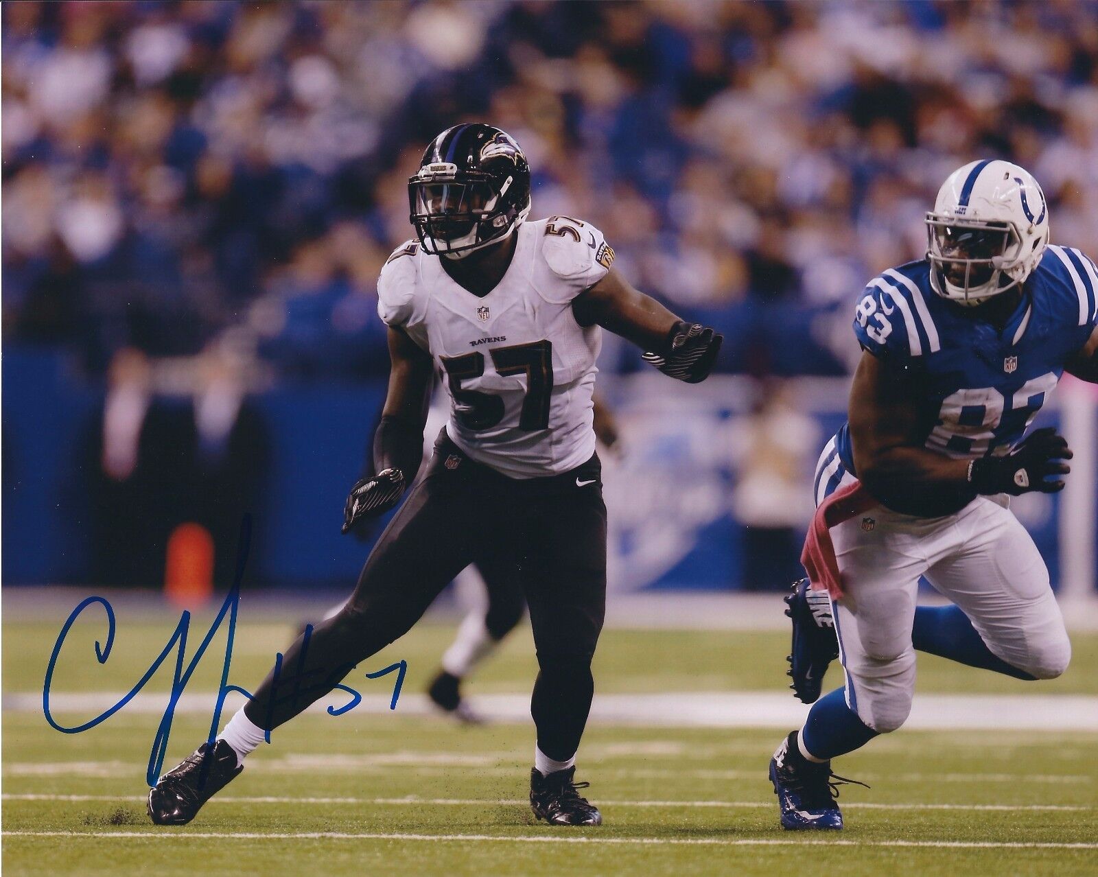 Autographed C.J. MOSLEY Baltimore Ravens 8x10 Photo Poster painting w/COA