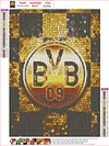 (Multi-Größe Rund/Vierkant) Fußball Borussia Dortmund - Volle Diamant Malerei