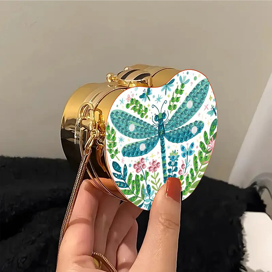 Dragonfly DIY Acrylic Love Art Diamond Painting Coin Purse with Chain for Women
