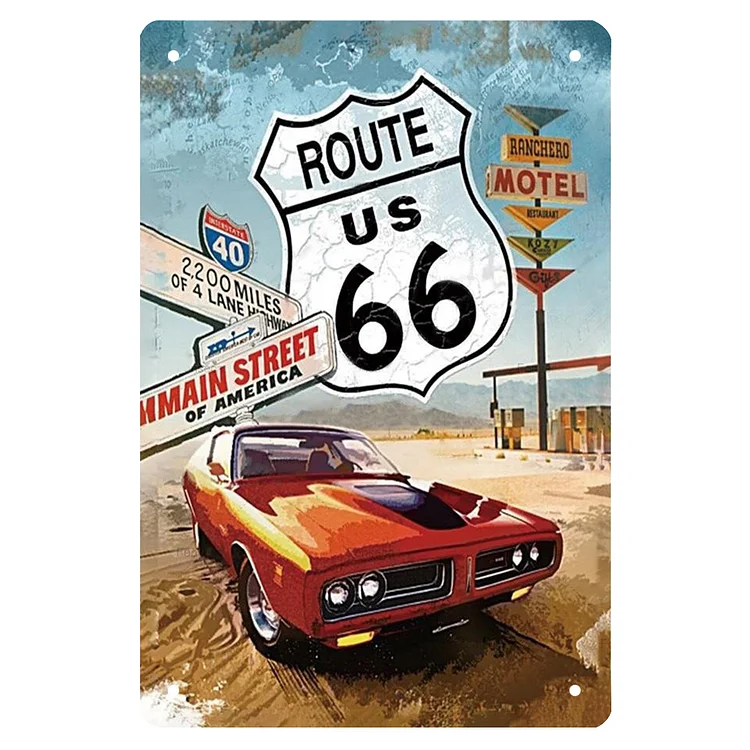 Classic American Route 66 - Vintage Tin Signs/Wooden Signs 8*12Inch/12*16Inch