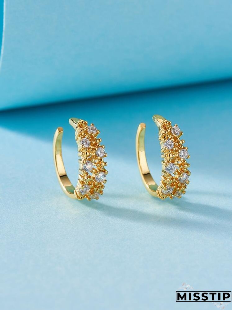 Rhinestone Decor Ear Cuff