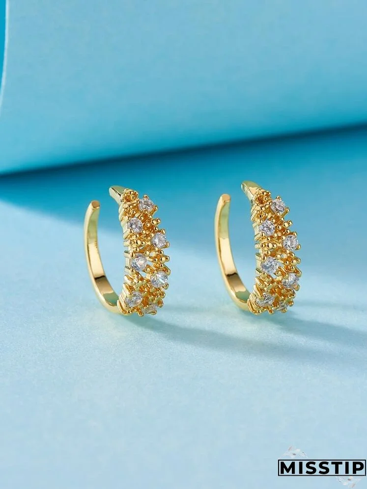 Rhinestone Decor Ear Cuff