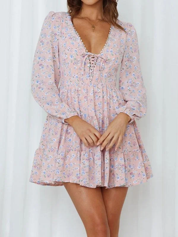 Long sleeve floral dress