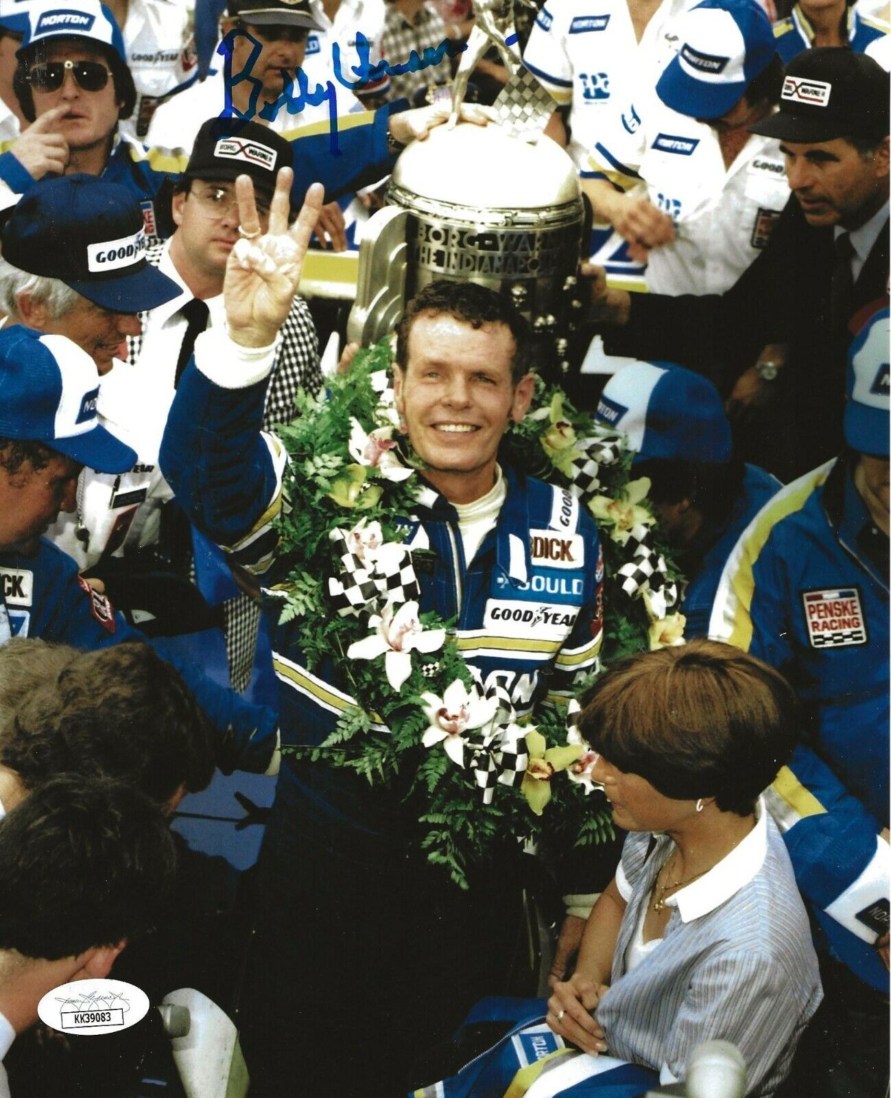 Bobby Unser signed 1981 Indy 500 Winner 8x10 Photo Poster painting autographed JSA