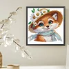 Diamond Painting-DIY Crystal Rhinestone Flowers and Fox