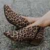 Women Spring Ankle Boots Sexy Leopard Casual Plus Size Shoes