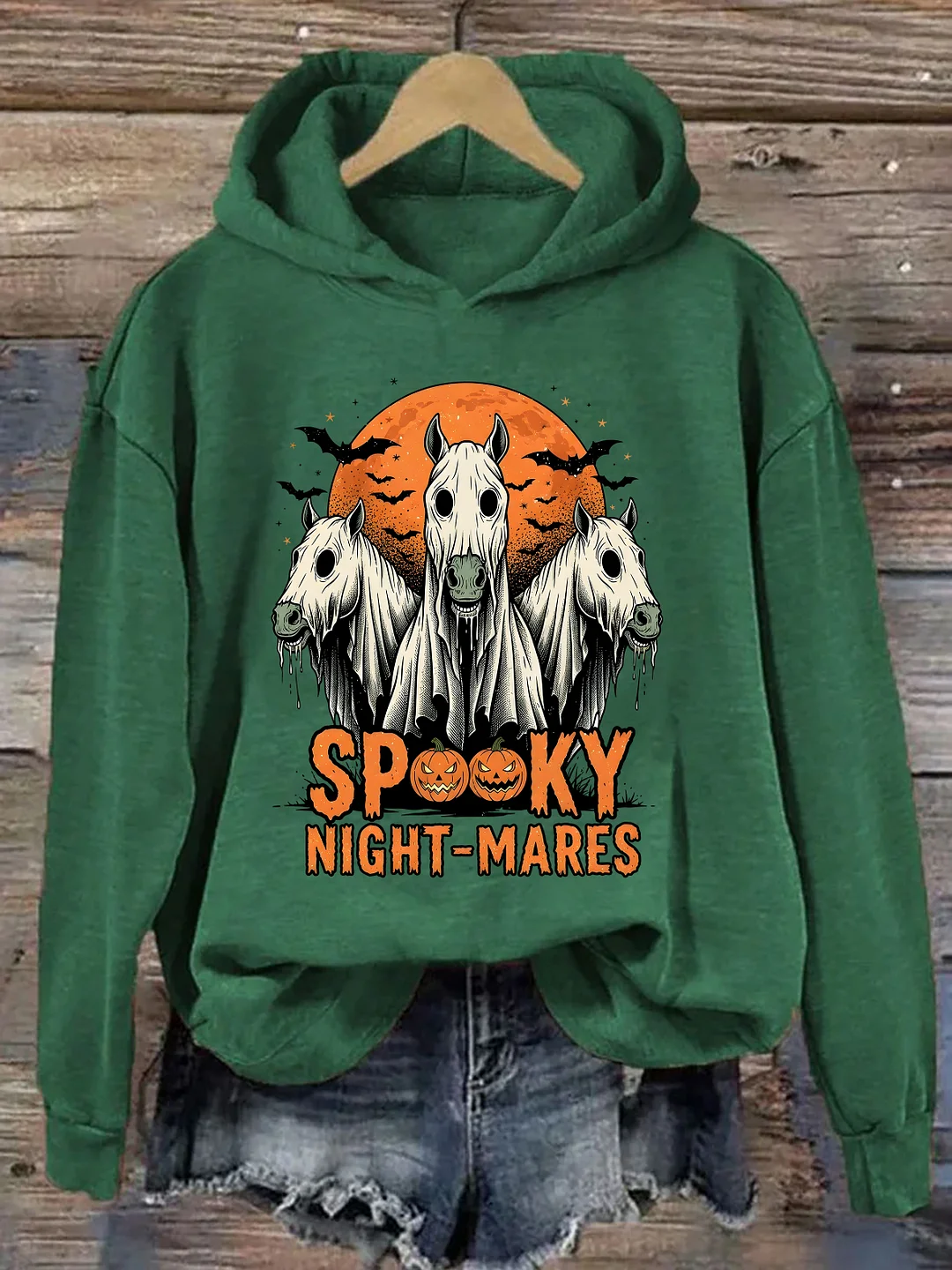 Halloween Spooky Ghost Horse Hoodie