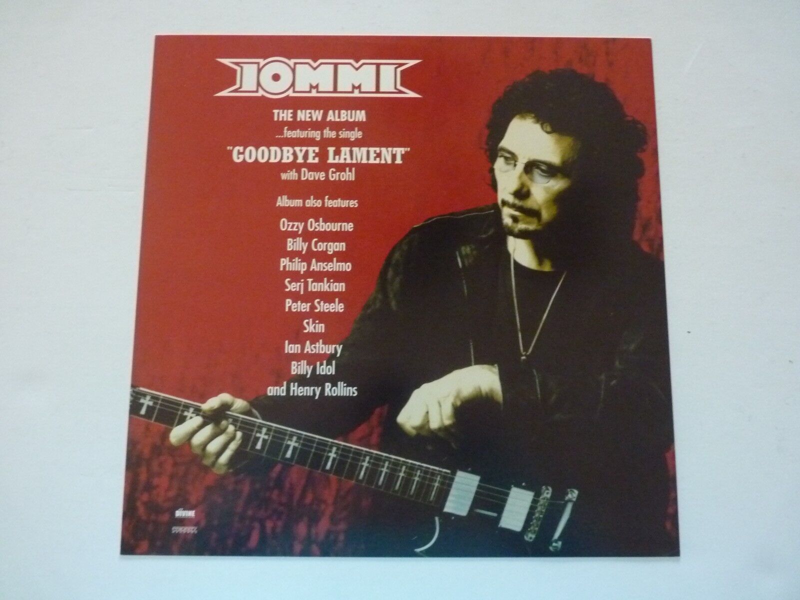 Tony Iommi LP Record Photo Poster painting Flat 12x12 Poster