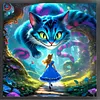 Alice And The Cheshire Cat-11CT Stamped Cross Stitch 40*40cm tapestrymarket