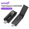 WiFi 6E USB WiFi Adapter USB 3.0 Tri-Band 2.4G 5G 6G USB WiFi Dongle Driver Free