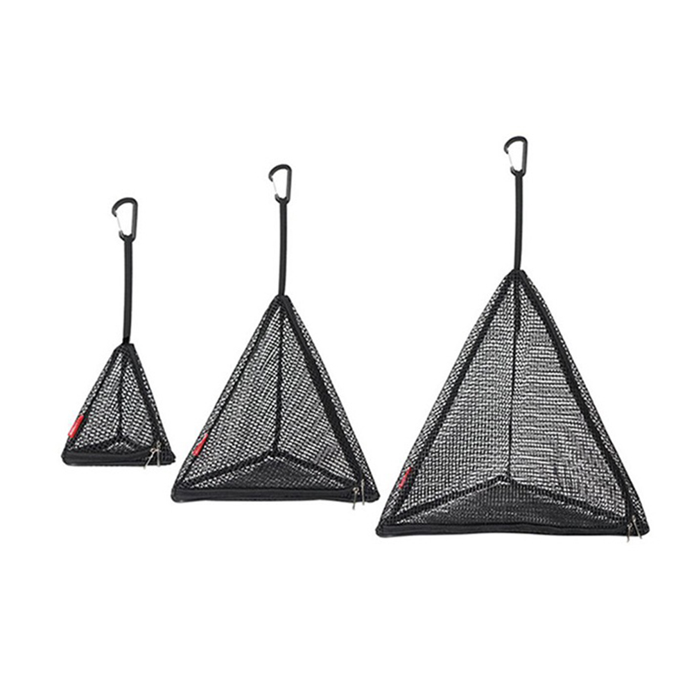 

PVC Outdoor Triangular Zipper Hanging Net Bags Portable Folding Mesh Bag, 501 Original