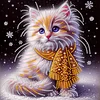 Diamond Painting-DIY Crystal Rhinestone Winter Cat(Box Packaging)